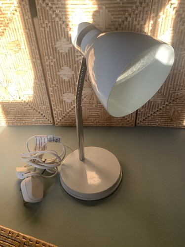 Desk lamp white gooseneck - ,