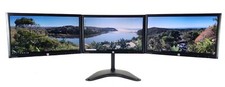 TRIPLE SCREEN MONITOR SETUP DVI - HDMI+ STAND FOR PC HOME OFFICE 3 x 24" FULL HD