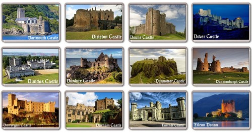 Fridge magnet castles - uk,