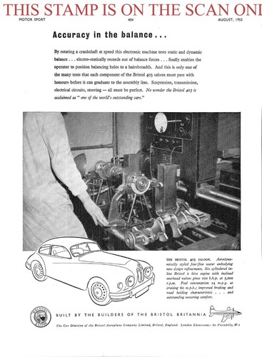 The bristol 403 - saloon, motor