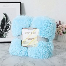 Faux Fur Fleece Throw Soft Warm Mink Large Sofa Bed Blanket Shaggy Bedroom 