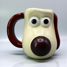 Novelty Ceramic Wallace & Gromit Mug - Animated Character - 300ml - VGC