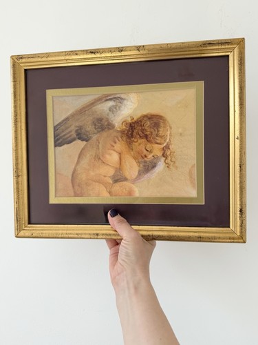 Vintage print angel - print, an