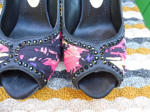 Bourne multi coloured peep toe