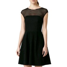 REISS Womens Black Lace Bodice