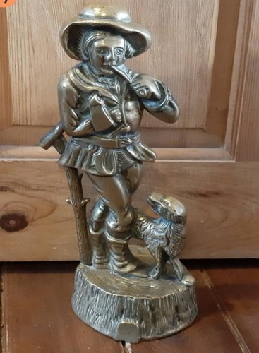 Solid brass door stop figure - door,