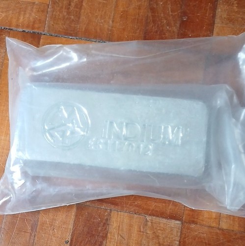 Indium bar 1kg - indium, 0.9999