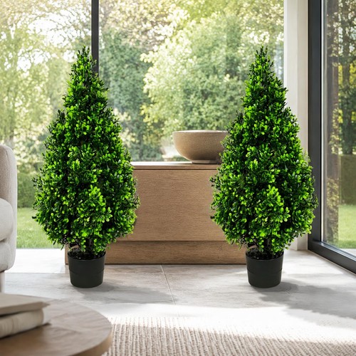 2pack artificial boxwood trees - 2pack,