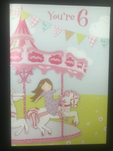 6th birthday card - ,, girl