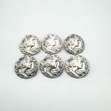 Set of 6 Art Nouveau Buttons