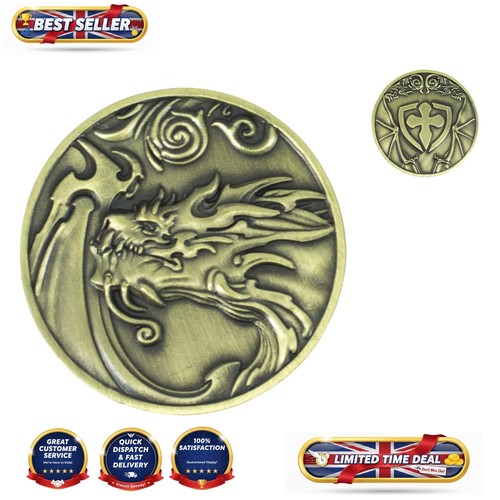Large 40mm antique - 40mm, dragon