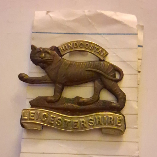 Leicestershire regiment brass - leicestershire,