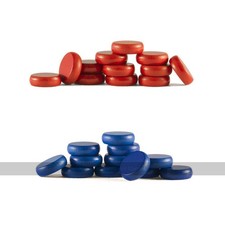 Set of under-size red and blue