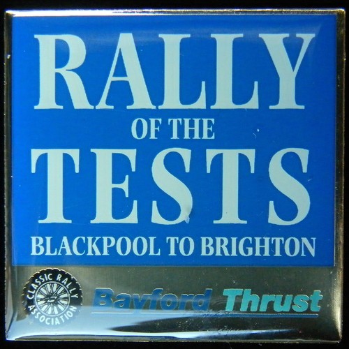 Rally the tests lapel - rally, badge