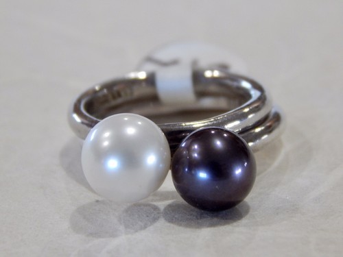 Trollbeads pearl ring black - trollbeads, &