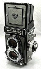 Grey Rolleiflex T EM with Tessar 75mm f3.5 Lens