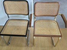 Two Vintage Mid Century  Cesca Rattan Chairs  Chrome Cane Retro-Italian