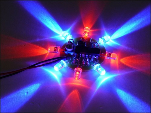 Led beacon light chaser round - light,