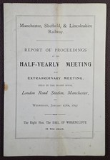 1897 Manchester, Sheffield & Lincolnshire Railway Half Yearly Meeting Report