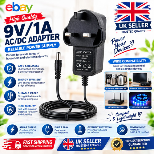 Power supply 9v adaptor - power,
