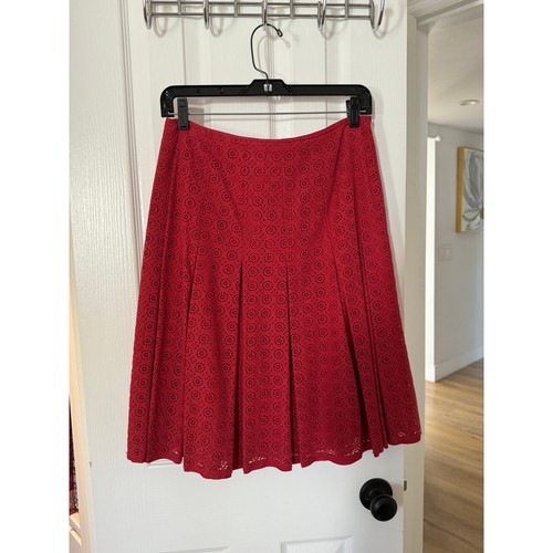 Tahari red cotton - red, skirt