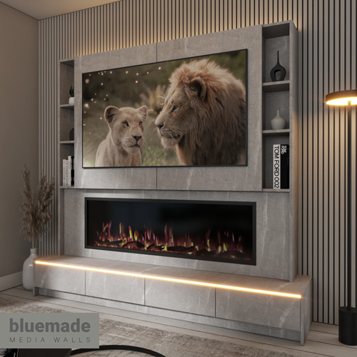 2200mm media wall furniture - 2200mm,