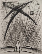 Bernard Buffet: Contemplation of the Cosmos, Original Engraving