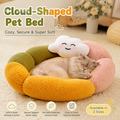 Cloud shaped pet bed - bed, teddy