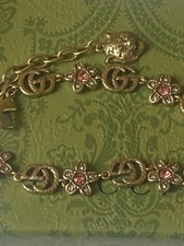 Authentic Gucci floral Gold pl Bracelet. Excellent! 
