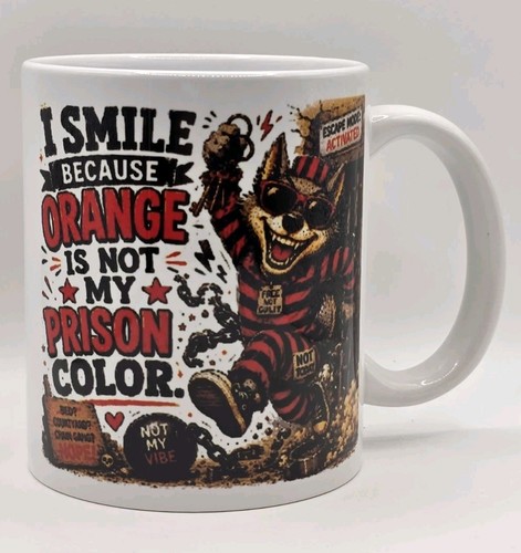 Funny wolf mug smile - wolf,