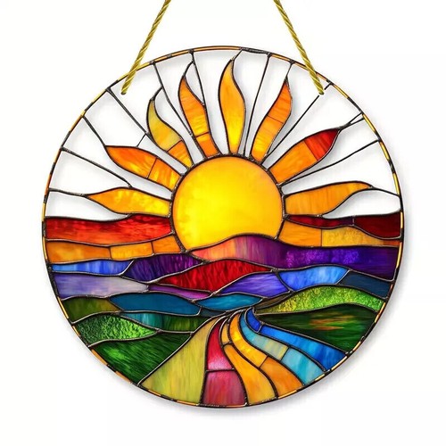 Stained glass plate - glass, colorful