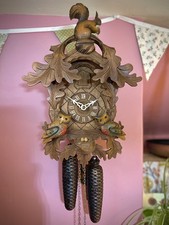 Hubert Herr 8-day Black Forest Carved Cuckoo Clock With Moving Owls WORKING