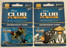 Club Penguin Membership Cards X 2 COLLECTABLE ONLY Rare UK CARDS
