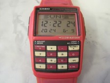 Pink Casio Databank Multi Lingual Calculator Digital Watch DBC-32C-4.