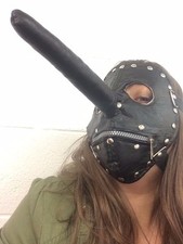 Slipknot Style Chris Fehn Long Nose Mask Zipper Fabric Fancy Dress Pick A Colour