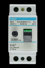 HAGER 25 AMP 30 mA DOUBLE POLE