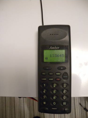 Amber vintage mobile phone - bt,