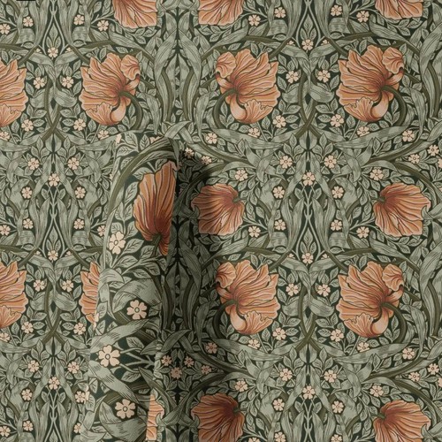 Sage green vintage floral - sage,