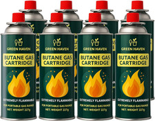 8x Butane Gas Canisters EN417