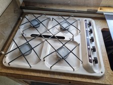 Caravan Motorhome Campervan Cramer Gas  4 Hob / Grill Cream Steel
