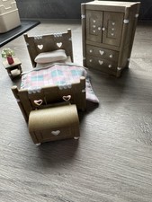 Sylvanian Families Rustic Bedroom Furniture Set No Box VGC