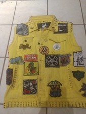 Handmade Yellow Denim Punk