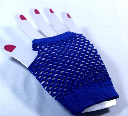 Fishnet gloves mesh fingerless - fishnet,