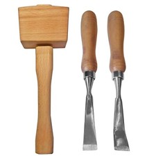 Wood mallet - chisel, set