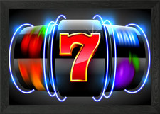 Slot Machine Casino Framed