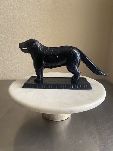 Vintage cast iron dog - cast,