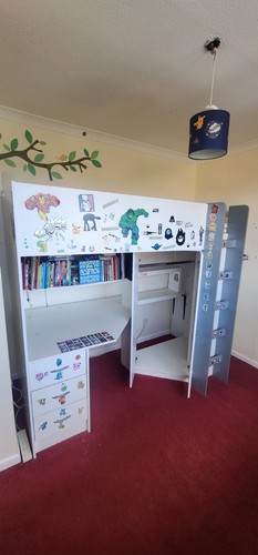 Cabin bed with desk - bed,