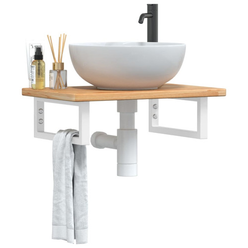 Wall mounted basin shelf solid - wall-mounted,