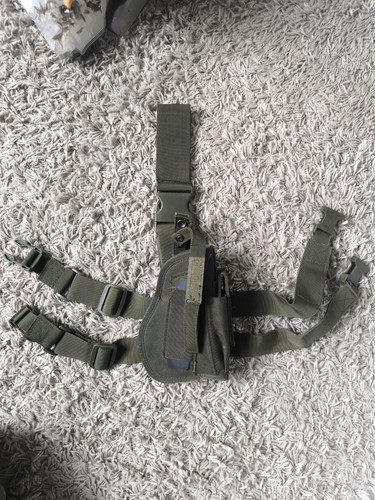 Olive green right leg - leg, drop-leg