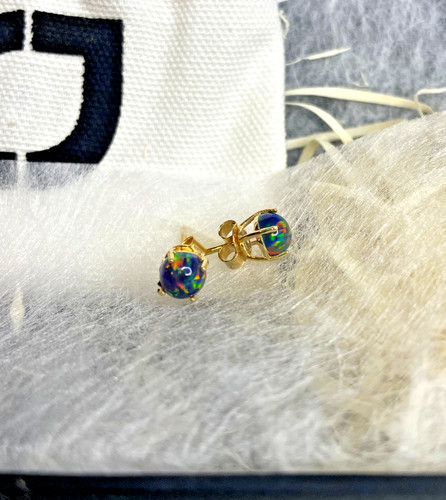 Handmade natural black - natural, opal